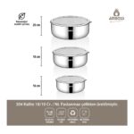 Amboss 20 Parça Master Prime Paslanmaz Çelik Tencere Çeyiz Seti & Çelik Saklama Kabı - Görsel 5