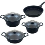 Cem Efdal 7 Parça Döküm Tencere Tava Seti