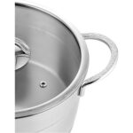 Nehir Silver Mat Trend Çelik Tencere Seti 8 Parça Tencere Sahan Seti Takımı - Görsel 4