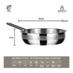 Amboss Lusigram 3 Parça Paslanmaz Çelik Indüksiyon Tabanlı Kapaksız Tava Seti - Görsel 4