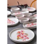 Kitchen Life 14 Parça 6 Kişilik Ginkgo Stackable Kahvaltı Takımı - Kahvaltılık - Görsel 2