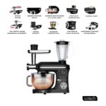 Icotech SM50 Siyah LED Ekranlı Hamur Mayalama Kıyma Çekme Blender 2000W 6,5 Litre Stand Mikser Mutfak Şefi Hamur Yoğurma Makinesi