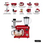 Icotech SM50 Kırmızı LED Ekranlı Hamur Mayalama Kıyma Çekme Blender 2000W 6,5 Litre Stand Mikser Mutfak Şefi Hamur Yoğurma Makinesi
