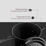 Lava Döküm Yuvarlak Sos Tenceresi. Döküm Demir Yekpare Saplı Trendy Serisi Çap(Ø18 Cm. - Görsel 5