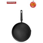 Kahramanlar Fish Master 36 cm Kapaklı Siyah Alüminyum Balık Tavası – Dayanıklı, Hafif ve Kolay Temizlenir - Görsel 2