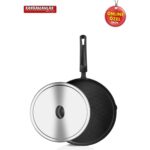 Kahramanlar Fish Master 36 cm Kapaklı Siyah Alüminyum Balık Tavası – Dayanıklı, Hafif ve Kolay Temizlenir - Görsel 4