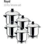 Xsay Arian Royal 10 Prç Çelik Tencere Seti 16 cm+18 cm+20 cm+22 cm+24 cm