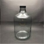 Ahsa Ticaret 4,5 Litre Cam Şişe - 4500 cc Cam Damacana - Siyah Kapaklı - Sebile Uyumlu Boş Cam Damacana