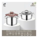 Amboss Ocean 4-6 Litre Matik Paslanmaz Çelik İndüksiyon Uyumlu Düdüklü Tencere Seti (Rose)