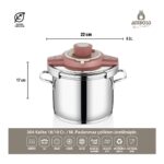 Amboss Ocean 4-6 Litre Matik Paslanmaz Çelik İndüksiyon Uyumlu Düdüklü Tencere Seti (Rose) - Görsel 3