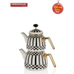 Kahramanlar Prime Cream Emaye Çaydanlık - Dayanıklı Isı Tutucu, 2,5 Litre - Görsel 2