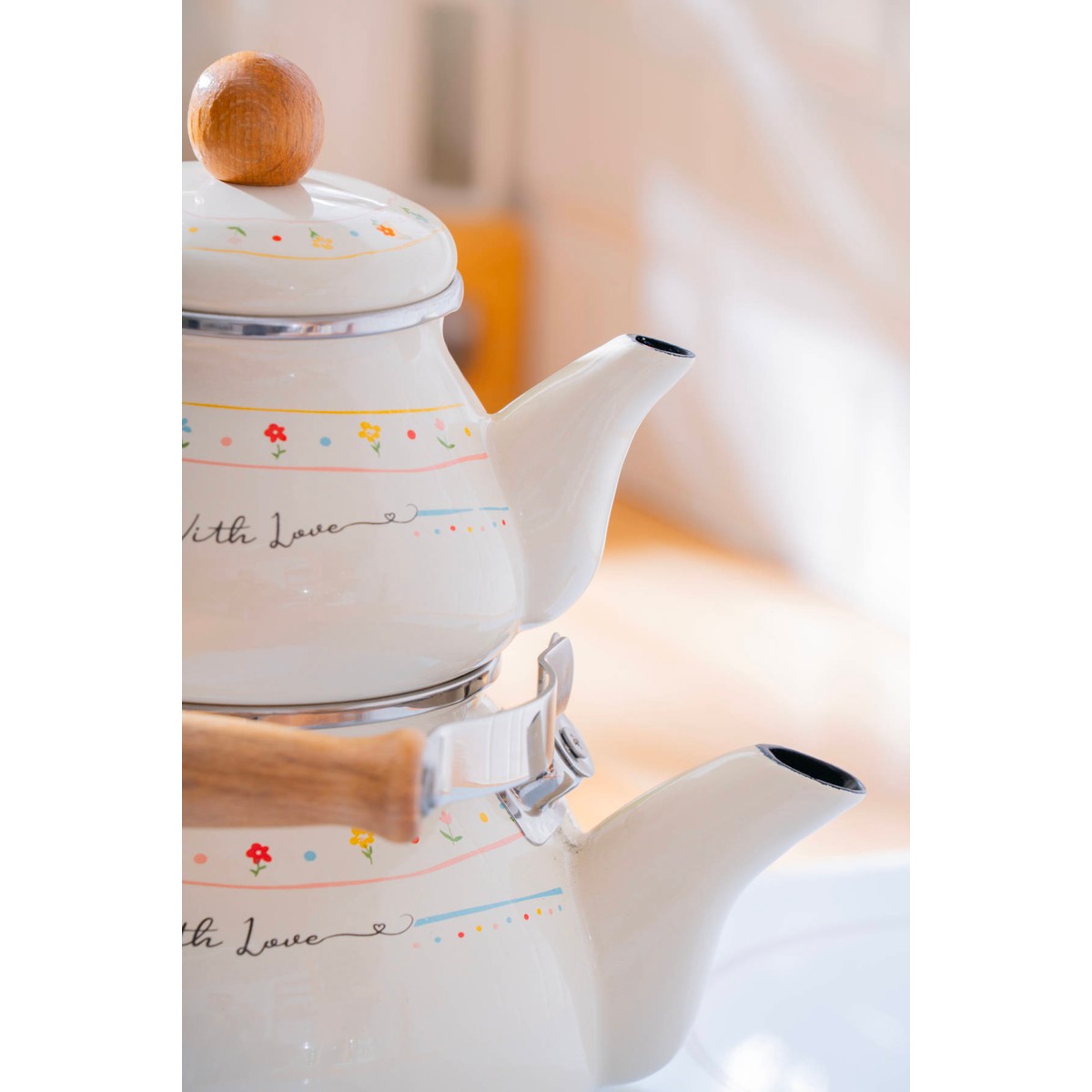 110000850212314.jpg Acar Emaye Çaydanlık Seti - Dayanıklı Isı Tutucu Tasarım, 0,5 Litre - Görsel 1