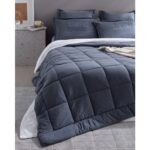 Madame Coco Bobigny Çift Kişilik Pamuklu Supersoft Comforter Set - Indigo - Görsel 3