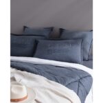 Madame Coco Bobigny Çift Kişilik Pamuklu Supersoft Comforter Set - Indigo - Görsel 4