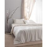 Madame Coco Perline Çift Kişilik  Pamuk Fırfırlı Nevresim Takımı - Ekru/bej