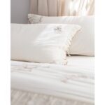 Madame Coco Perline Çift Kişilik  Pamuk Fırfırlı Nevresim Takımı - Ekru/bej - Görsel 4