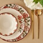 Bella Maison Jolly Porselen 18 Parça 6 Kişilik Yemek Takımı Kırmızı - Görsel 4