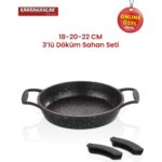 Kahramanlar Elegant 3'lü Döküm Sahan Seti - Görsel 5