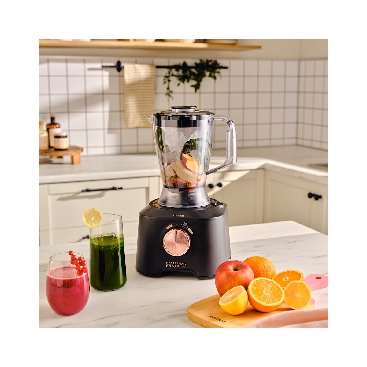 110000854255644.jpg Karaca Mastermaid Power Max 11 In 1 Mutfak Robotu Matte Black Copper 2500 W - Görsel 1