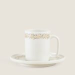 Chakra Fiona Christmas Kahve Fincanı Beyaz-Gold