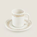 Chakra Fiona Christmas Kahve Fincanı Beyaz-Gold - Görsel 2
