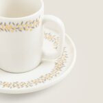 Chakra Fiona Christmas Kahve Fincanı Beyaz-Gold - Görsel 3