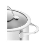 Zwilling Essence 5 Parça 24 cm Paslanmaz Çelik Cam Kapaklı Derin Tencere Seti İndüksiyon ve Fırın Kullanımına Uygun - Görsel 2