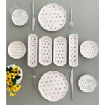 Venüs Home Love 2 Kişilik 10 Parça Kırmızı Kalp Model Kahvaltı Takımı