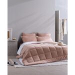 Madame Coco Bobigny Çift Kişilik Pamuklu Supersoft Comforter Set - Pudra