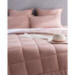 Madame Coco Bobigny Çift Kişilik Pamuklu Supersoft Comforter Set - Pudra - Görsel 2