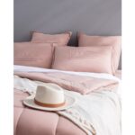 Madame Coco Bobigny Çift Kişilik Pamuklu Supersoft Comforter Set - Pudra - Görsel 4