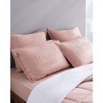Madame Coco Bobigny Çift Kişilik Pamuklu Supersoft Comforter Set - Pudra - Görsel 5
