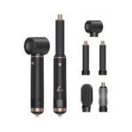 VeryFit WT638 5 In 1 Hava Üflemeli Saç Düzleştirici Şekillendirici Saç Kurutma Fön Makinesi Bakım Seti - Siyah