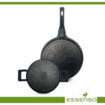 Essenso Granit Döküm Yeni Model 26 cm Tava 20 cm Sahan Silikon Tutacaklı Set - Görsel 2