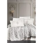 Clasy  Pamuk Saten Tek Kişilik Yorgan Uyku Seti Kaldera V1 Gri - Görsel 2