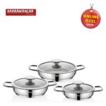 Kahramanlar 18/10 Paslanmaz Çelik Yumurta Sahanı 16-20 cm – İndüksiyon Tabanlı, Dayanıklı ve Eşit Isı Dağılımı Sağlayan