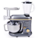 Yui M120 Multi-Fonksiyonel 3'ü Bir Arada Stand Mikser Kıyma Setli ve Blender Özellikli Koyu Gri/gold