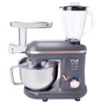 Yui M120 Multi-Fonksiyonel 3'ü Bir Arada Stand Mikser Kıyma Setli ve Blender Özellikli Gri/rosegold