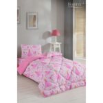 Formeya Tek Kişilik Lastikli Çarşaflı Prenses Desenli Çift Taraflı Wellsoft Uyku Seti