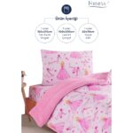 Formeya Tek Kişilik Lastikli Çarşaflı Prenses Desenli Çift Taraflı Wellsoft Uyku Seti - Görsel 3