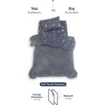 Formeya Tek Kişilik Çarşaflı Astronot Desenli Çift Taraflı Wellsoft Uyku Seti (Yorgan+Çarşaf+Yastık Kılıfı) - Görsel 3