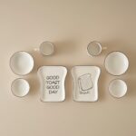 Bella Maison Toast Seramik 8 Parça 2 Kişilik Kahvaltı Takımı Siyah - Görsel 2