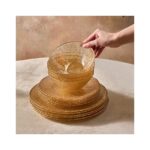 Karaca Shine 18 Parça 6 Kişilik Kahverengi Yaldızlı Opal Cam Şık Tasarımlı Yemek Takımı - Görsel 2