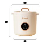 Fressi Retrocook 300W Buharlı Çok Fonksiyonlu Pişirici – Dijital Panel, Seramik Kase ve Cam Kapak, 1,2 L Kapasite - Görsel 5