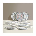 Nehir Blue Orange 6 Kişilik 13 Parça Seramik Kahvaltı Takımı