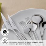 Karaca Elegance Braga Platin 12 Kişilik 84 Parça Çatal Kaşık Bıçak Takımı - Görsel 5