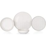 Schafer Dolce Yemek Takımı 24 Parça Gri Porselen 6 Kişilik Desenli Sofra Seti - Görsel 4