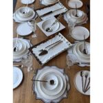 Rossev Yemek Takımı Modern Silver 86 Parça 6 Kişilik