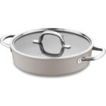 Jumbo Swiss Crystal Bej Basık Tencere 26 cm