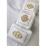 Dilex 3'lü Hurç Set Çeyizlik Nişan Bohça Gelin Bohçası Damat Bohçası Kadife Gold Nakış İşlemeli